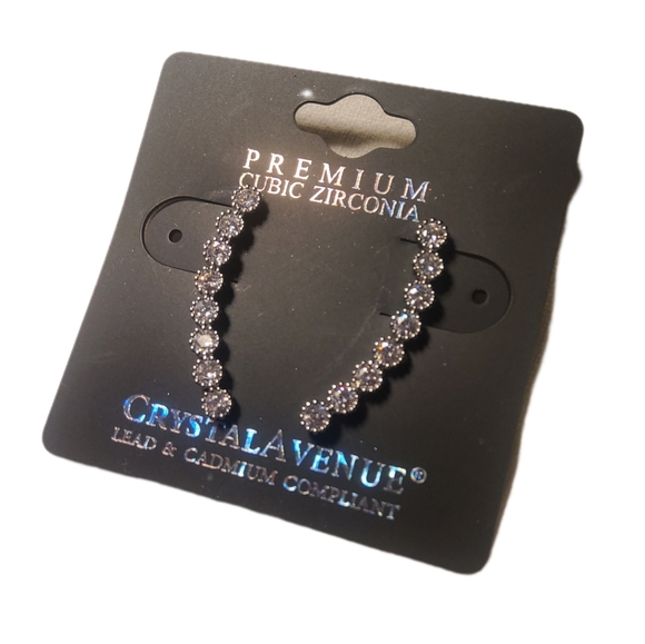 Women's Cubic Zirconia Climbing Earrings - Picture 10 of 16